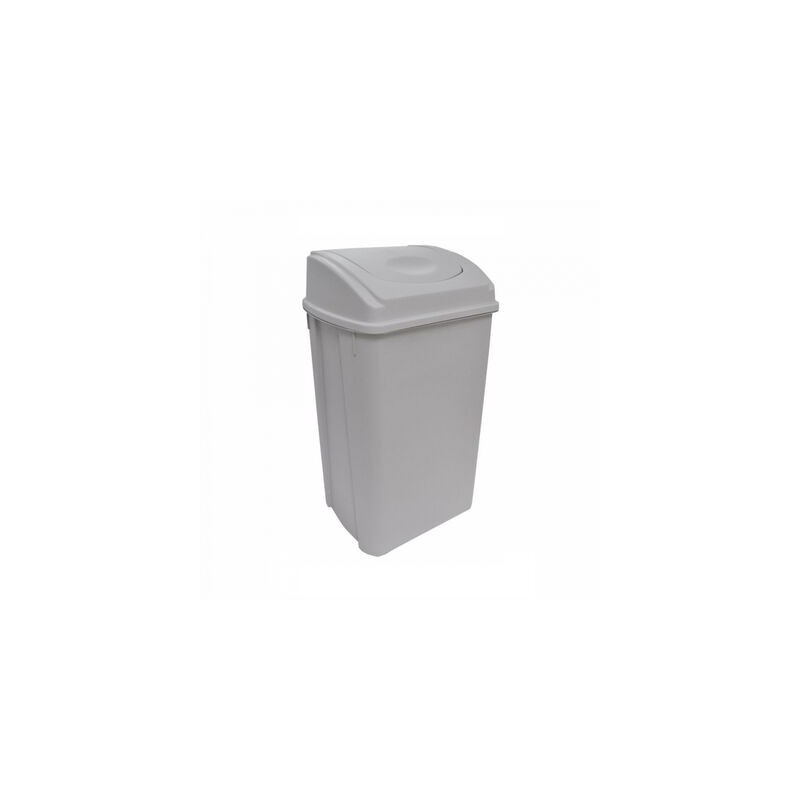 CESTO PARA BASURA SABLON 8764GR GRIS TAPA TIPO BALANCIN CENTRAL CAPACIDAD 42 L