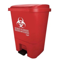 BOTE SABLON 8519RJ DE PLASTICO ROJO PARA RESIDUOS PELIGROSOS CAPACIDAD DE 17 L