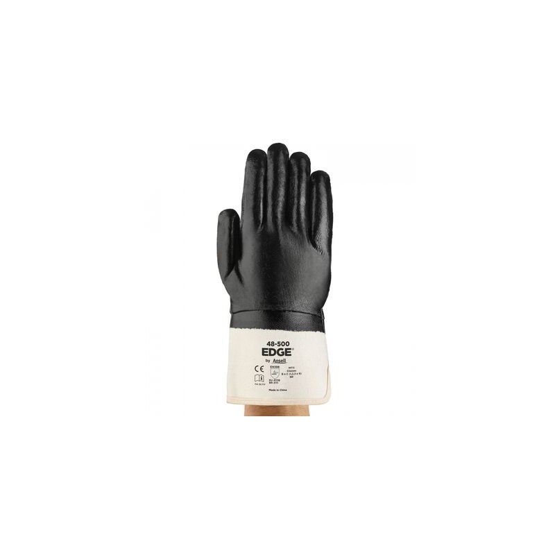 GUANTE ANSELL EDGE DE ALGODON CRECUBRIMIENTO TOTAL DE NITRILO NEGRO T9