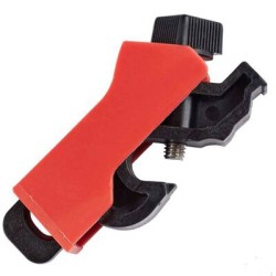 BLOQUEO INTERRUPTOR BRADY DE NYLON ROJO DE 1.3 IN DE ALTO X 0.5 IN DE ANCHO X 2.5 IN DE PROFUNDIDAD