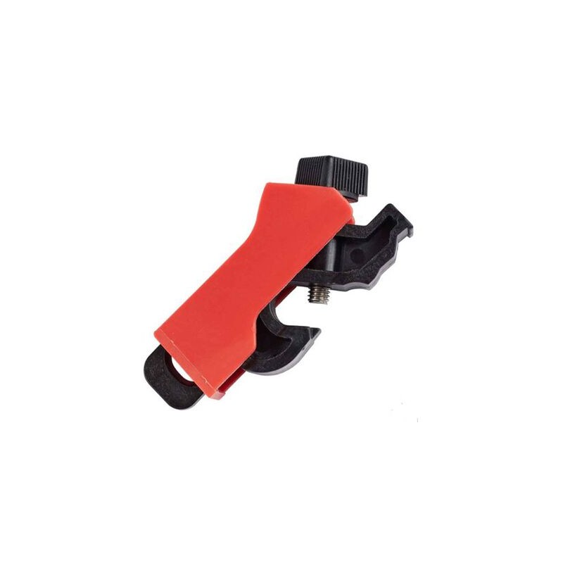 BLOQUEO INTERRUPTOR BRADY DE NYLON ROJO DE 1.3 IN DE ALTO X 0.5 IN DE ANCHO X 2.5 IN DE PROFUNDIDAD