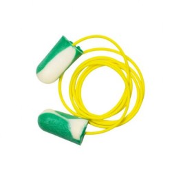 Tapon Auditivo Final Fit Safety Biosoft de Base Organica Biodegradable VerdeBlanco CCordon Nrr 32 Db Desechable en Bolsita