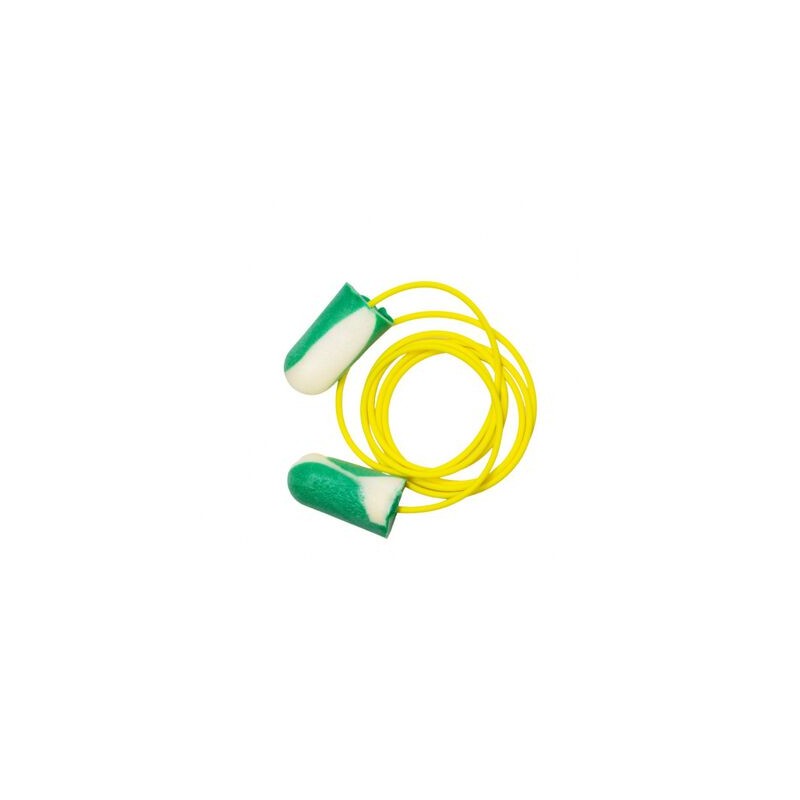 Tapon Auditivo Final Fit Safety Biosoft de Base Organica Biodegradable VerdeBlanco CCordon Nrr 32 Db Desechable en Bolsita