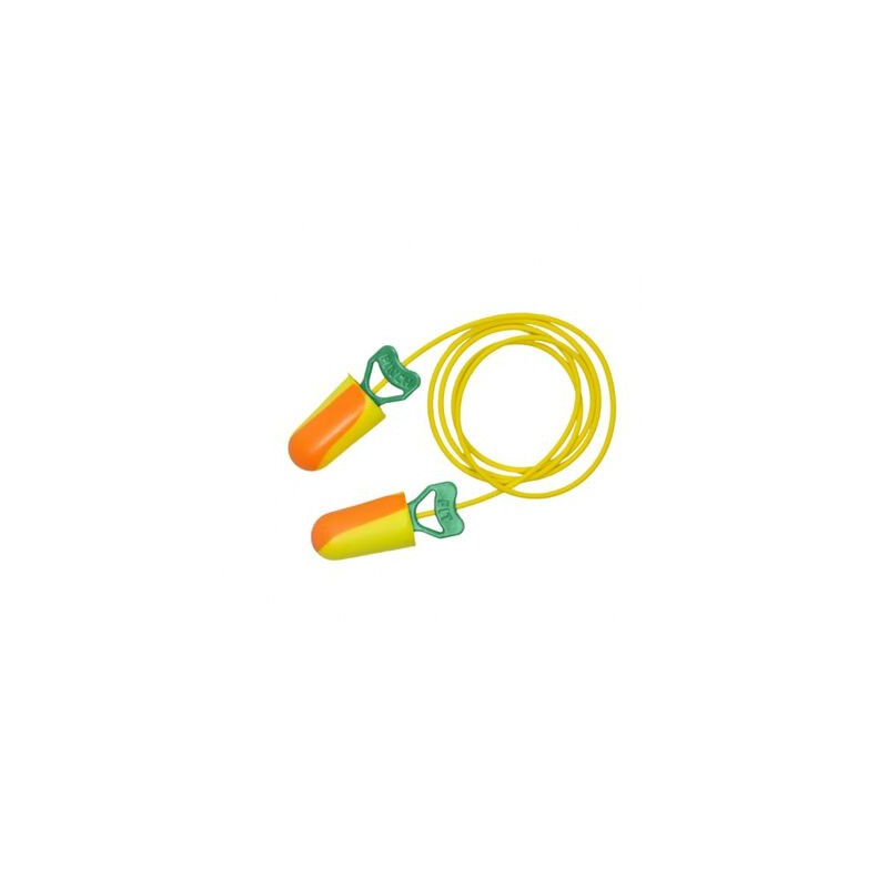 Tapon Auditivo Final Fit Safety Pinch Fit de Base Organica Biodegradable AmarilloNaranja CVastago CCordon Nrr 32 Db PUso Prolong
