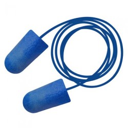 Tapon Auditivo Final Fit Safety Biosoft Detectable de Base Organica Biodegadable Azul CCordon Nrr 32 Db Desechable en Bolsita