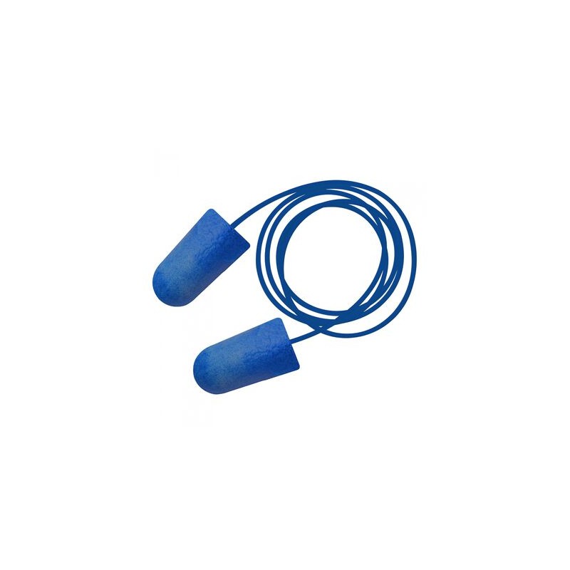 Tapon Auditivo Final Fit Safety Biosoft Detectable de Base Organica Biodegadable Azul CCordon Nrr 32 Db Desechable en Bolsita