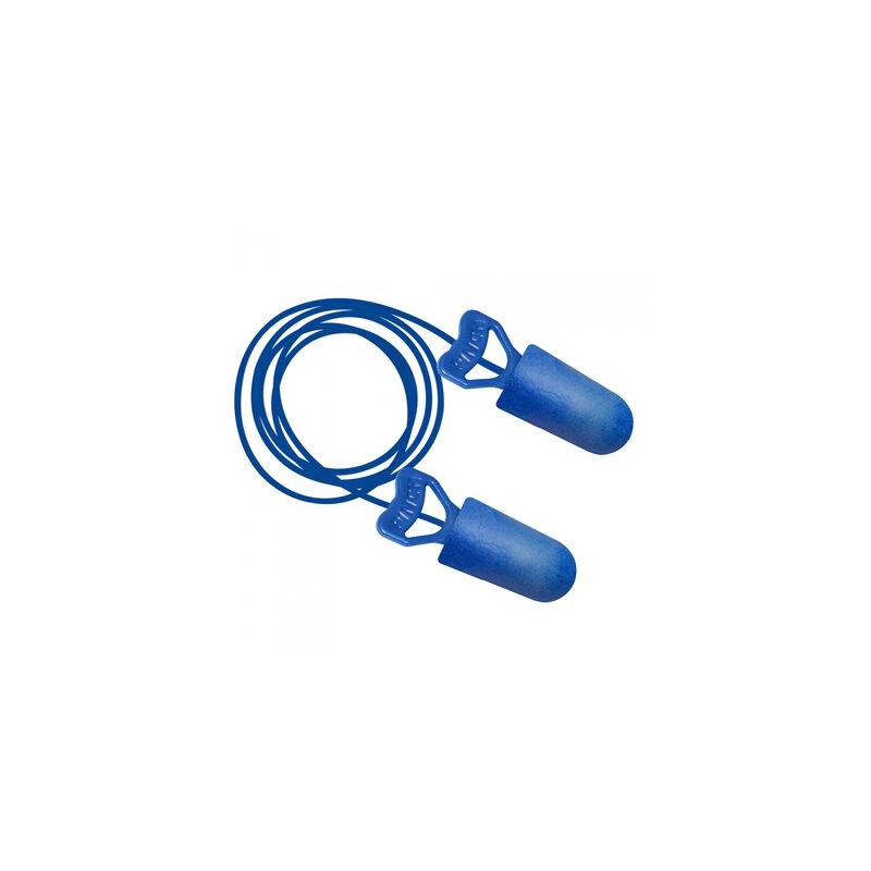 Tapon Auditivo Final Fit Safety Pinch Fit Detectable de Base Organica Biodegradable Azul CVastago CCordon Nrr 32 Db PUso Prolong