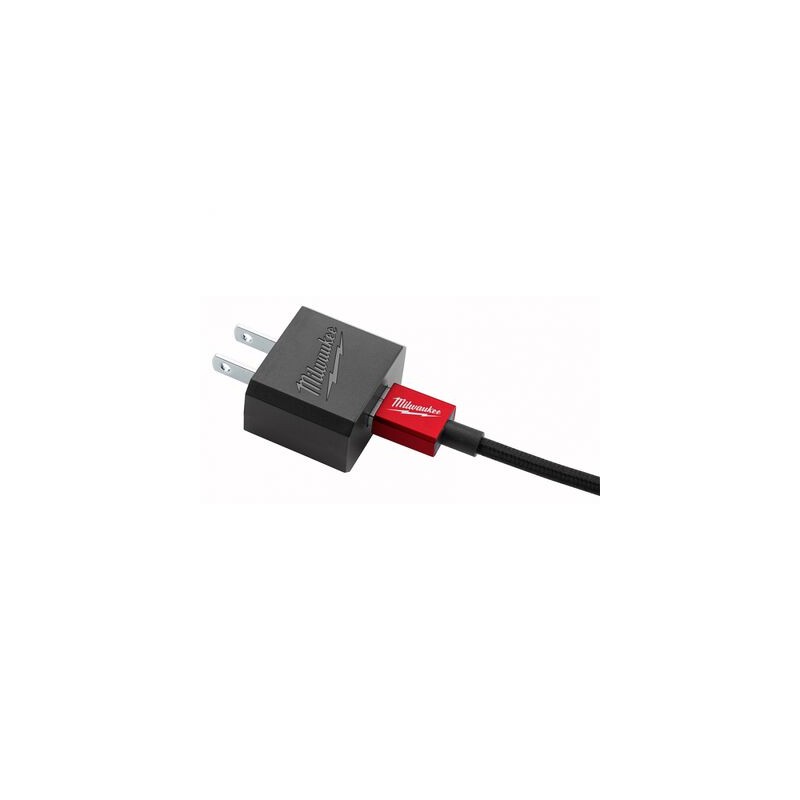 CABLE MILWAUKEE 48591202 MICRO USB DE 3 PIES Y CARGADOR DE PARED DE 2.1 A