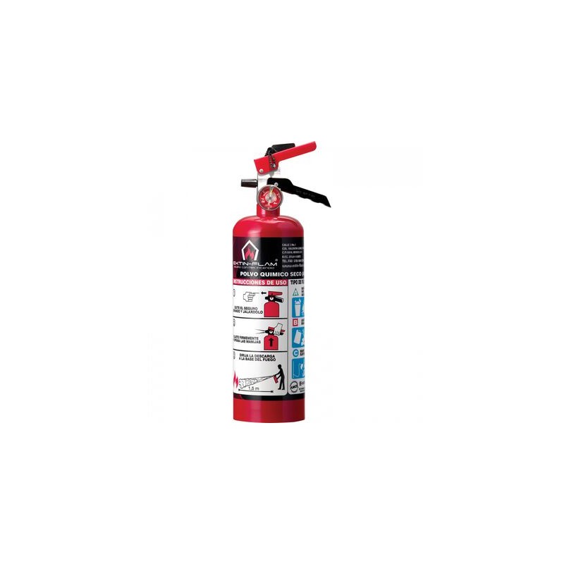 Extintor de Pqs Extin Flam Fosfato Monoamonico 5 Lb Tipo Abc