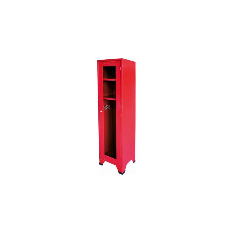 GABINETE EXTINFLAM METALICO P1 EQUIPO DE BOMBERO ROJO 40X45X180CM NO INCLUYE MICA