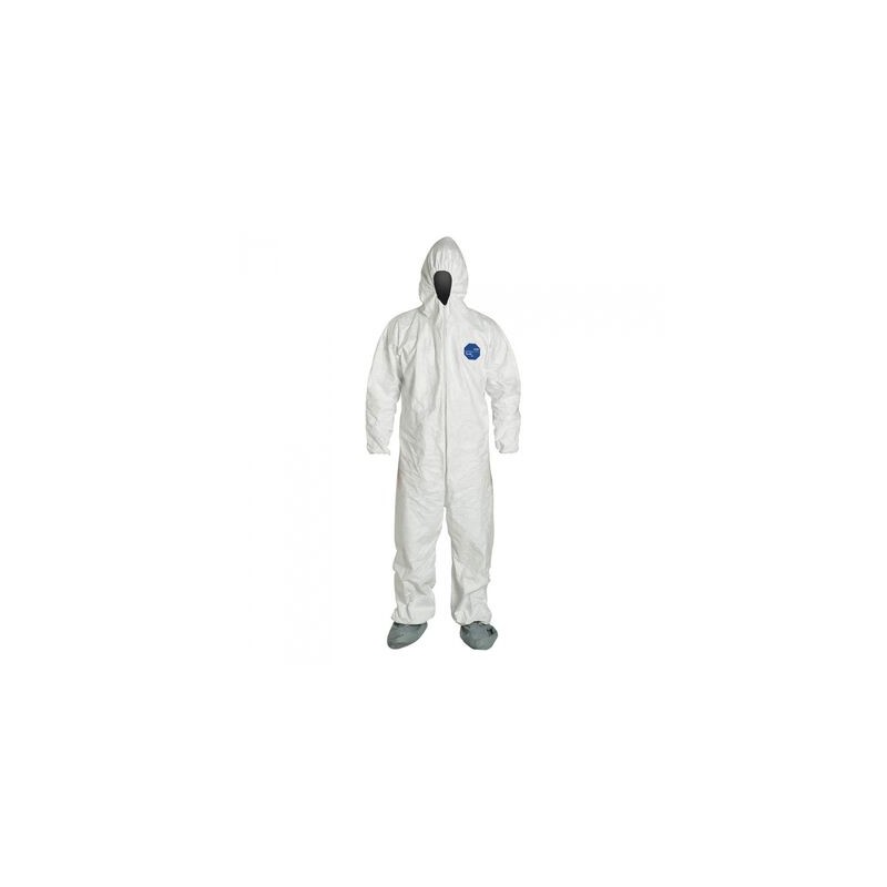 OVEROL DUPONT TYVEK CCAPUCHA ELASTICO Y BOTAS T2XL