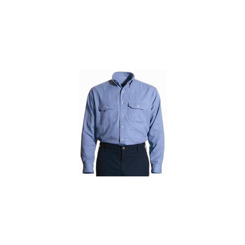 CAMISA DUPONT PROTERA PARA PROTECCION CONTRA ARCO ELECTRICO 6.5 ONZAS AZUL MEDIO T-M