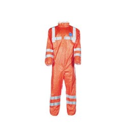 OVEROL DUPONT TYVEK 500HV NARANJA C/CINTAS REFLEJANTES S/CAPUCHA T-M