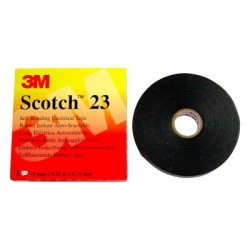 Cinta 3m Ht002001309 23 de Hule Negro Autofusionable de .019 X 9.1 M