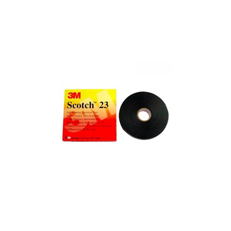 Cinta 3m Ht002001309 23 de Hule Negro Autofusionable de .019 X 9.1 M