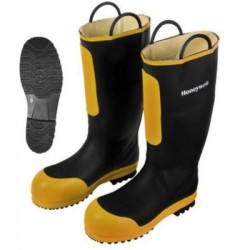 Bota para Bombero Honeywell Ranger 1500 de Caucho NegroAmarillo Forro NomexKevlar Insulado CC Acero T9